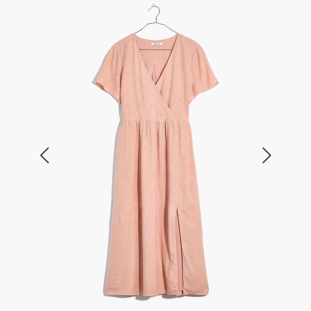 Madewell linen-blend midi dress